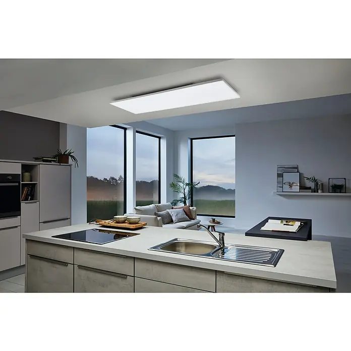 Eglo LED-Panel TURCONA-Z - 31,8 W, L x B x H: 120 x 30 x 5 cm, Weiß, RGB - Stimmungsaufnahme