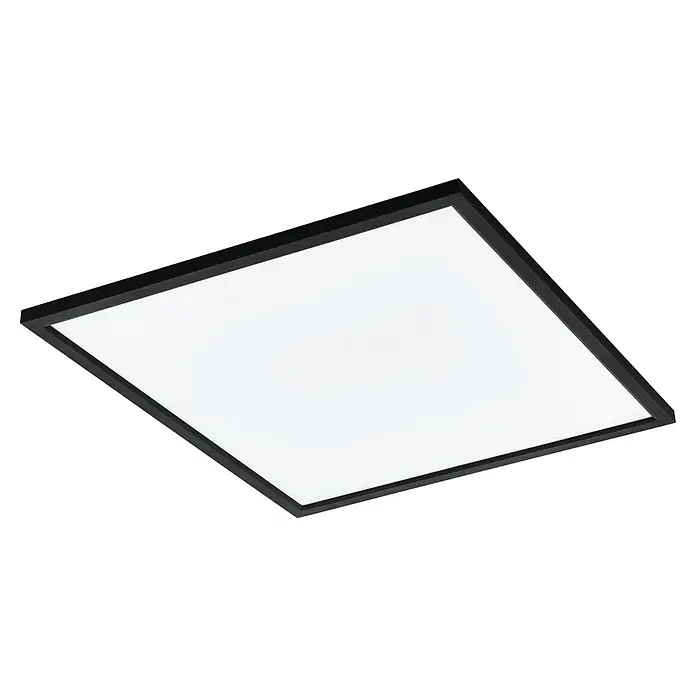 Eglo LED-Panel SALOBRENA-Z - 33 W, L x B x H: 59,5 x 59,5 x 5 cm, Schwarz, Warmweiß - Diagonale Ansicht