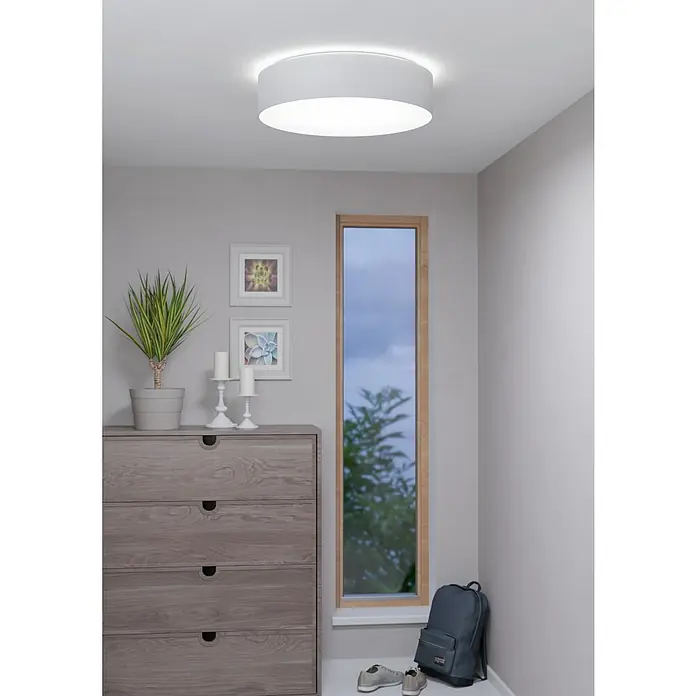 Eglo LED-Deckenleuchte rund ROMAO-Z - 35 W, Ø x H: 570 mm x 15 cm, Weiß, RGB - Stimmungsaufnahme