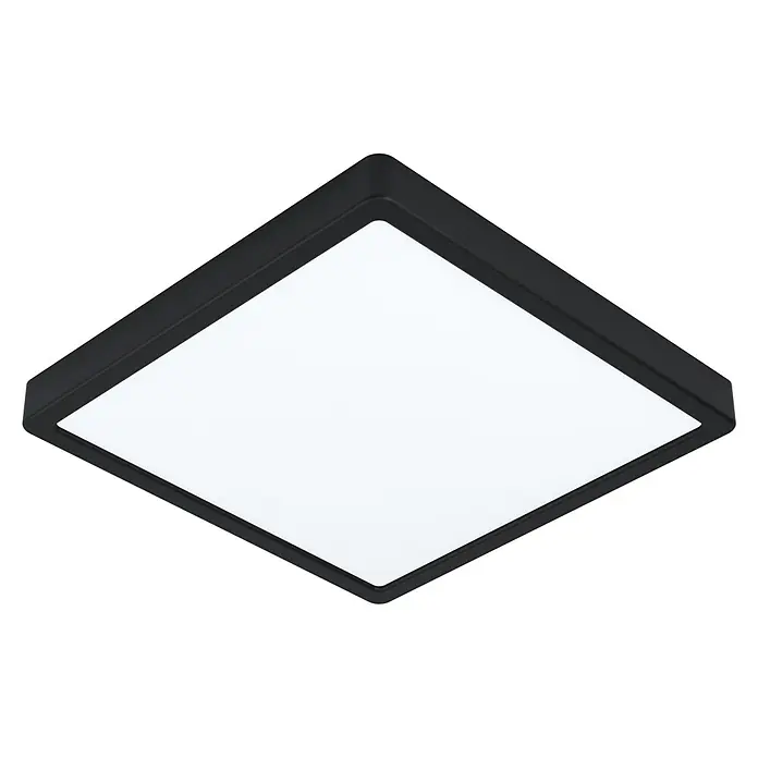 Eglo LED-Deckenleuchte FUEVA-Z - 19,5 W, L x B x H: 28,5 x 28,5 x 2,8 cm, Schwarz - Ansicht von unten