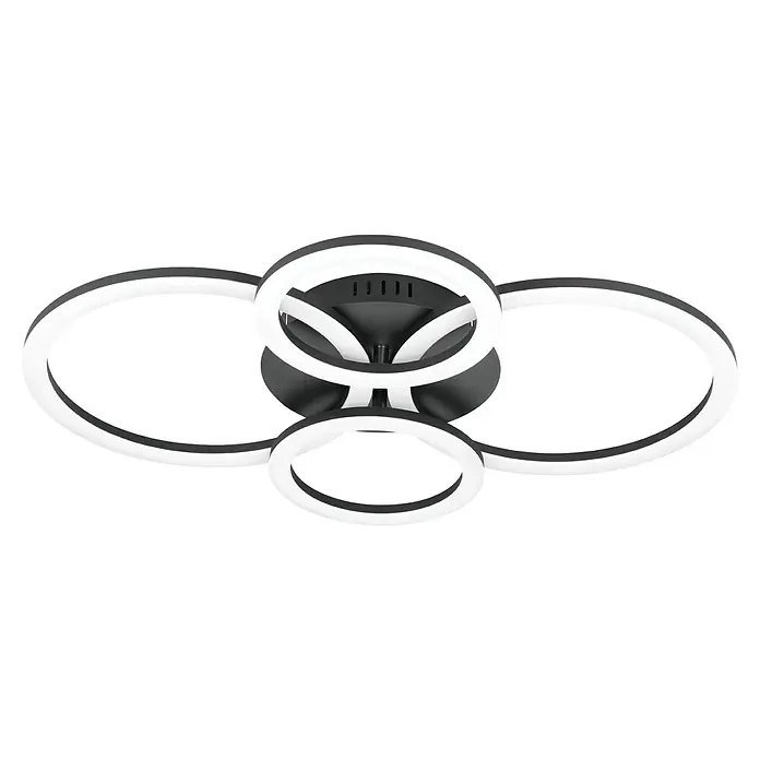 Eglo LED-Deckenleuchte PARANDAY-Z - 41 W, L x B x H: 61,5 x 45 x 8 cm, Schwarz - Ansicht von unten