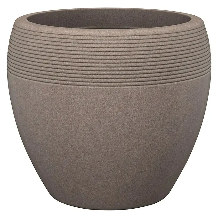 Scheurich Tegla za cvijeće Lineo - Vanjska dimenzija (ø x V): 30 x 24,1 cm, Plastika, Taupe - Pogled sprijeda