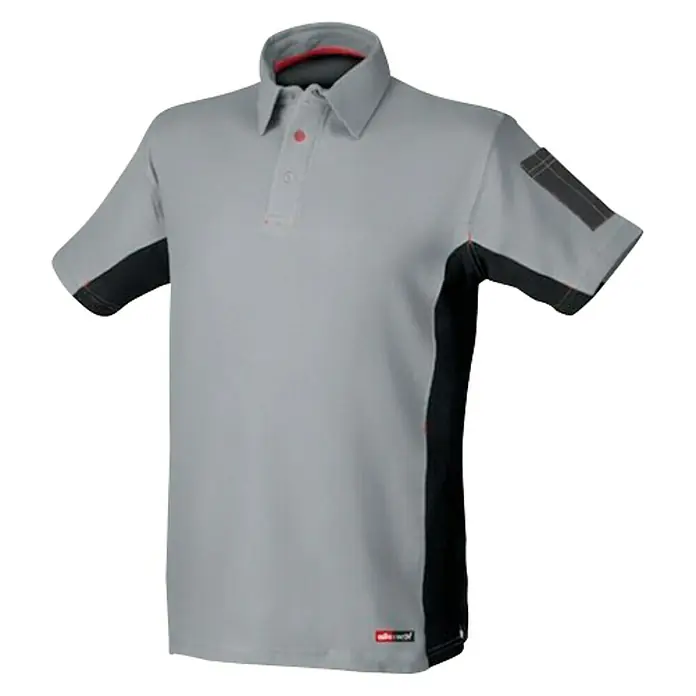 Industrial Starter Polo Stretch - Gris/Negro, M