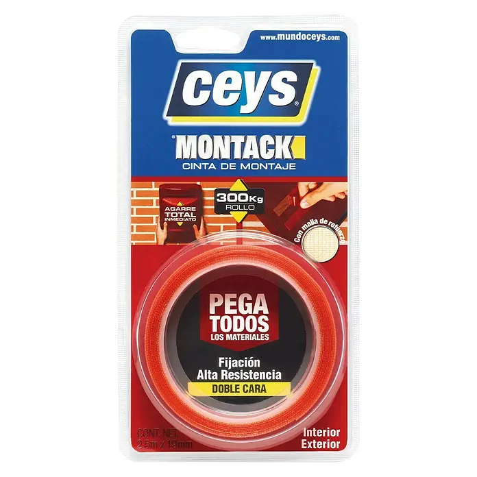 Ceys Cinta de montaje Montack - 2,5 m x 19 mm