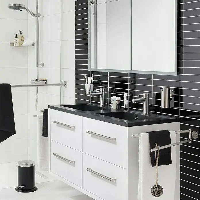 Tiger Boston Wastafelonderkast - l x b x h: 45 x 119,7 x 60 cm, Hoogglans Wit - Sfeeropname