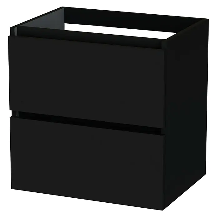 Tiger Loft Wastafelonderkast - l x b x h: 45 x 59,7 x 60 cm, Mat Zwart - Diagonaal zicht