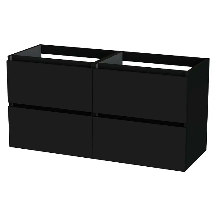 Tiger Loft Wastafelonderkast - l x b x h: 45 x 119,4 x 60 cm, Mat Zwart - Diagonaal zicht