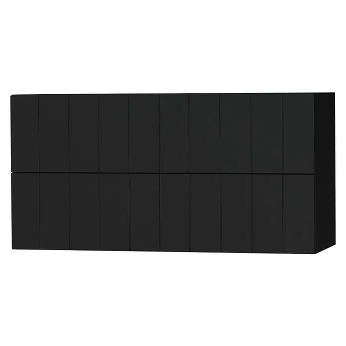 Tiger Maryport Wastafelonderkast - l x b x h: 45 x 119,4 x 60 cm, Mat Zwart - Diagonaal zicht