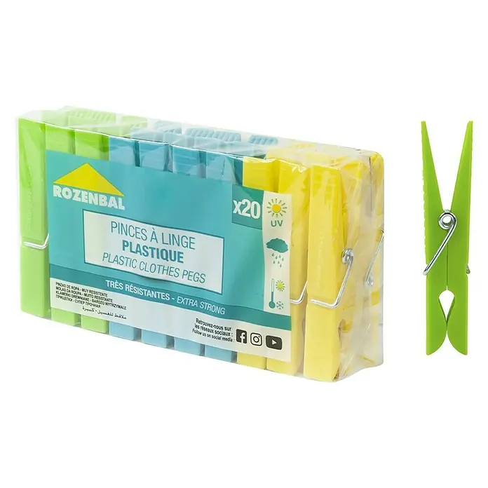 Rozenbal Set de pinzas Maxi - 20 uds. - Vista angular