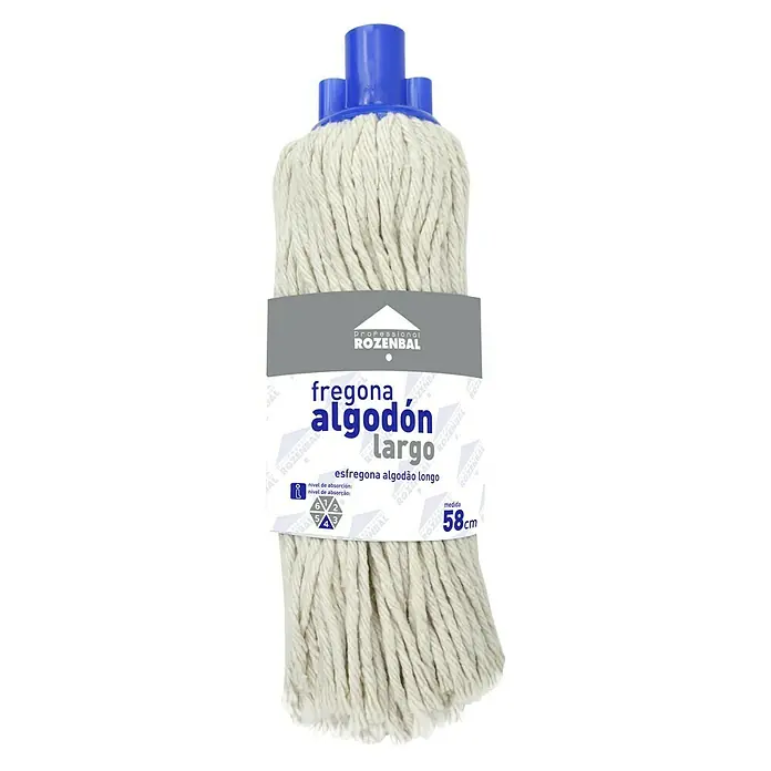 Rozenbal Fregona de repuesto Profesional - Algodón, Blanco, Todos los suelos - Vista frontal