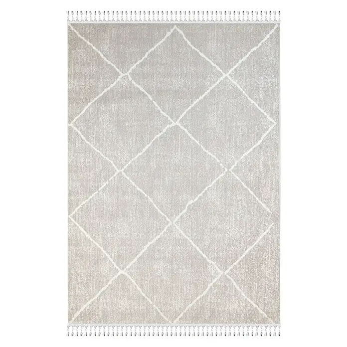 Alfombra de pelo corto Claudia Atlas - Gris, 60 x 110 cm - Vista superior