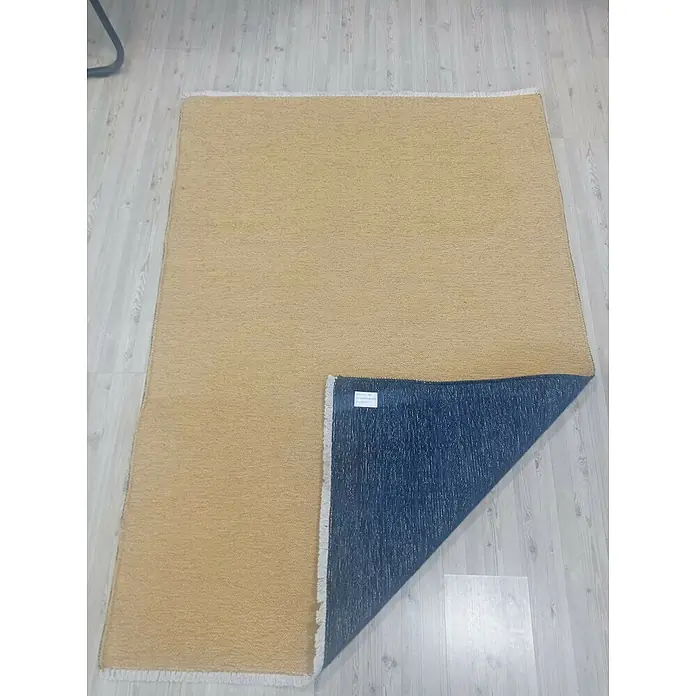 Alfombra de pelo corto Stelvio reversible - Marino/Ocre, 120 x 80 cm - Foto ambiente