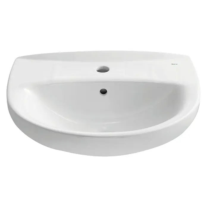 Roca Mitos Lavabo - 52 x 41 cm, Orificios para grifo: Medio, Con desbordamiento, Blanco