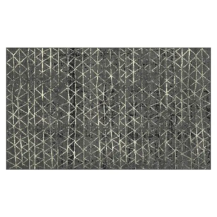 Alfombra de pelo corto Cubic - Gris, 120 x 170 cm, Polipropileno BCF - Vista superior