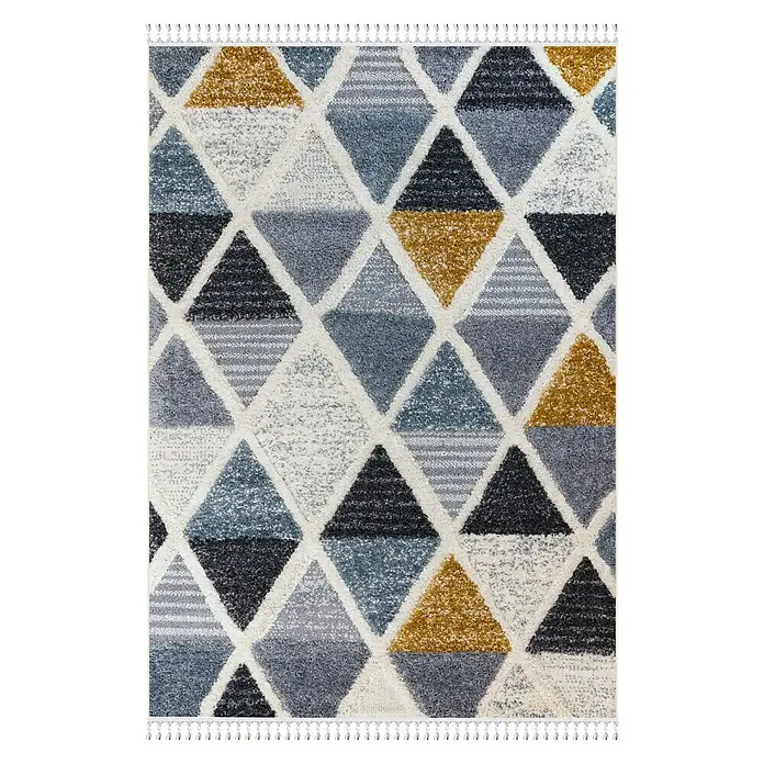 Alfombra de pelo largo Montblanc - Gris, 180 x 120 cm - Vista superior
