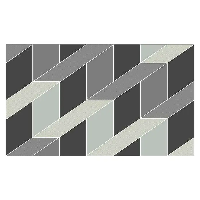Alfombra de pelo corto Espiga - Gris, Polipropileno BCF - Vista superior