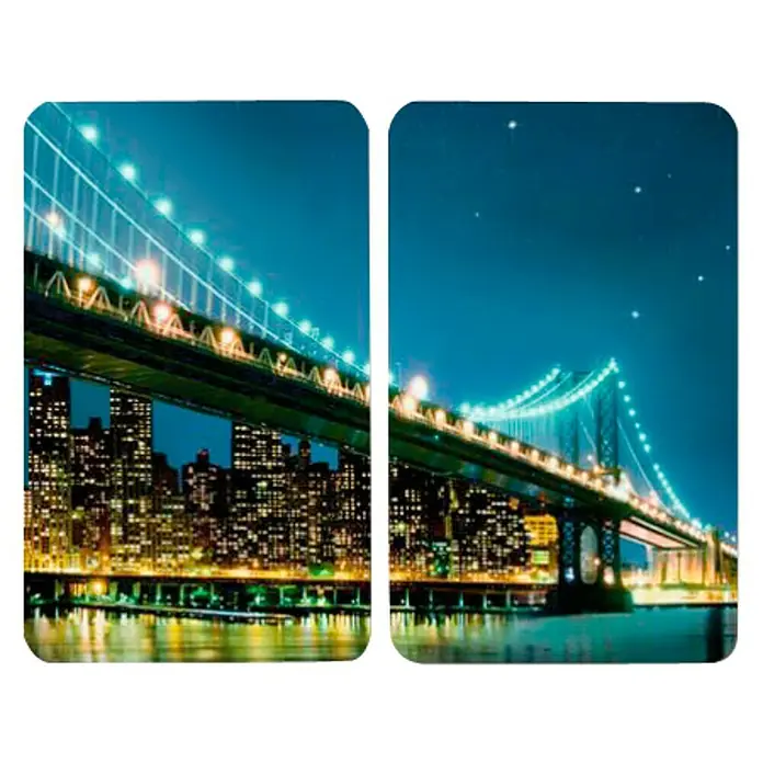 Wenko Placa de protección de vidrio Puente de Brooklyn - 30 x 52 cm