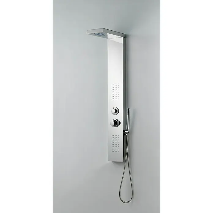 Panel de ducha Pearl - Altura: 130 cm, Con grifo monomando, Aluminio - Foto ambiente