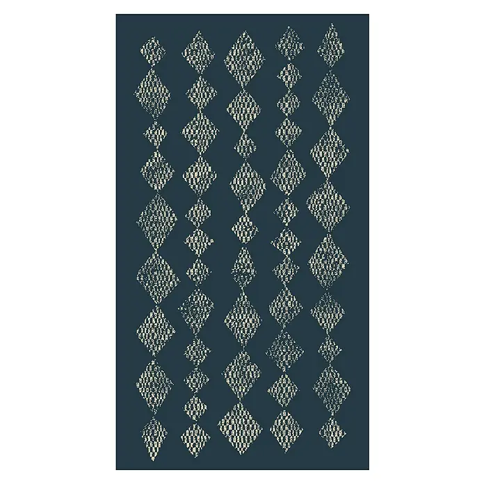 Alfombra de pelo corto Savannha - Azul, 60 x 110 cm - Vista superior