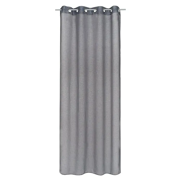 Visillo para ventana Luciole - 140 x 250 cm, 100% poliéster, Gris
