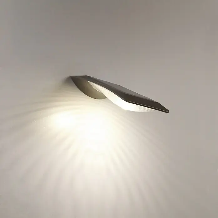 Lutec Aplique solar LED para exterior Zerta - Célula solar, 3 W, Color de luz: Blanco neutro, IP44