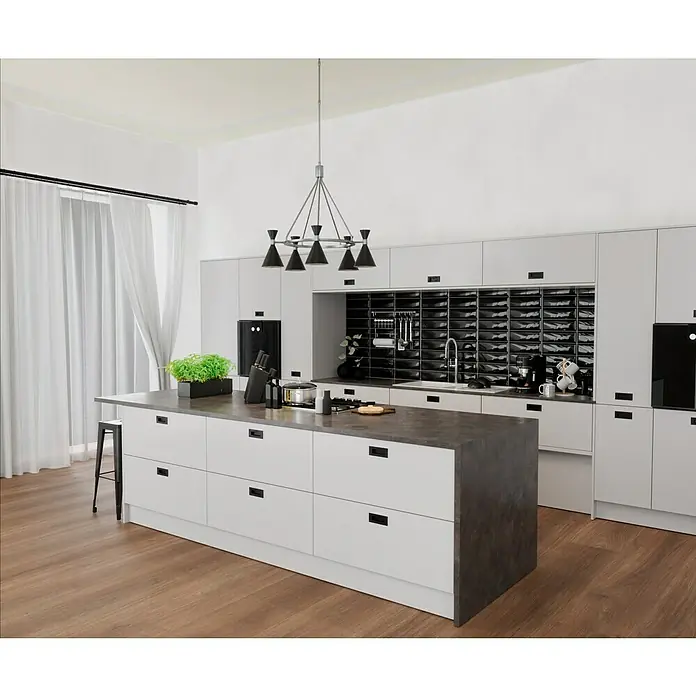 Wandfliese Metro Biselado - 9,8 x 29,8 cm, Schwarz, Glänzend - Stimmungsaufnahme