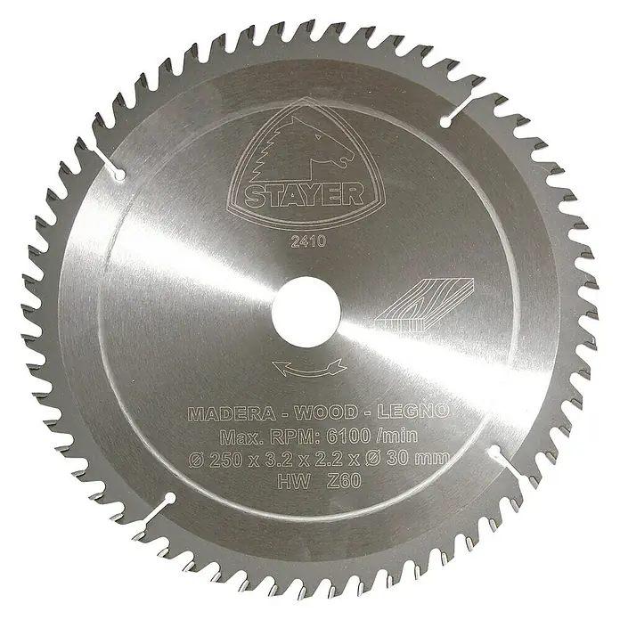 Stayer Disco de sierra Z60 Widia - Diámetro: 250 mm, 60 dientes