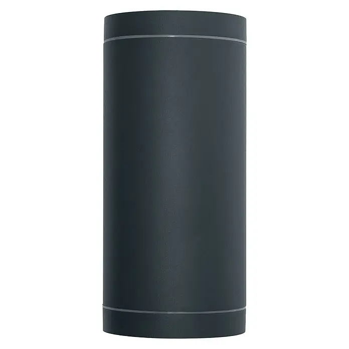 Ledvance Außenwandleuchte Classic Beam - L x B x H: 10,4 x 9,2 x 20 cm, Lichtaustritt nach oben und unten, Aluminium, Dunkelgrau, GU10 - Vorderansicht