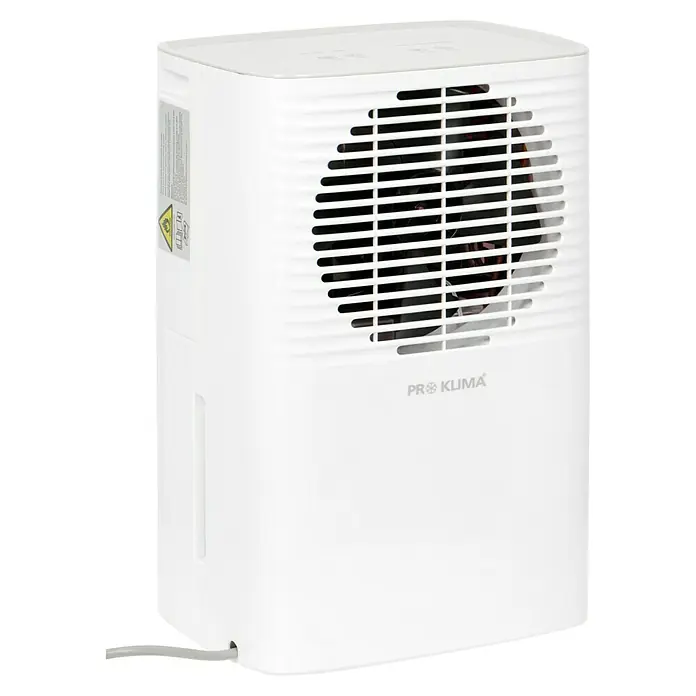 Proklima Luftentfeuchter - 205 W, Entfeuchtungsleistung: 10 l/Tag, Rollen, 20,5 x 27 x 40,8 cm - Diagonale Ansicht