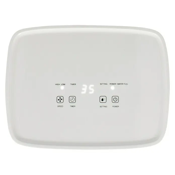 Proklima Luftentfeuchter - 205 W, Entfeuchtungsleistung: 10 l/Tag, Rollen, 20,5 x 27 x 40,8 cm - Draufsicht