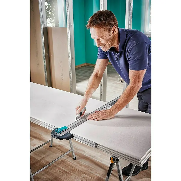Wolfcraft Guía de carril en T para corte paralelo - Aluminio