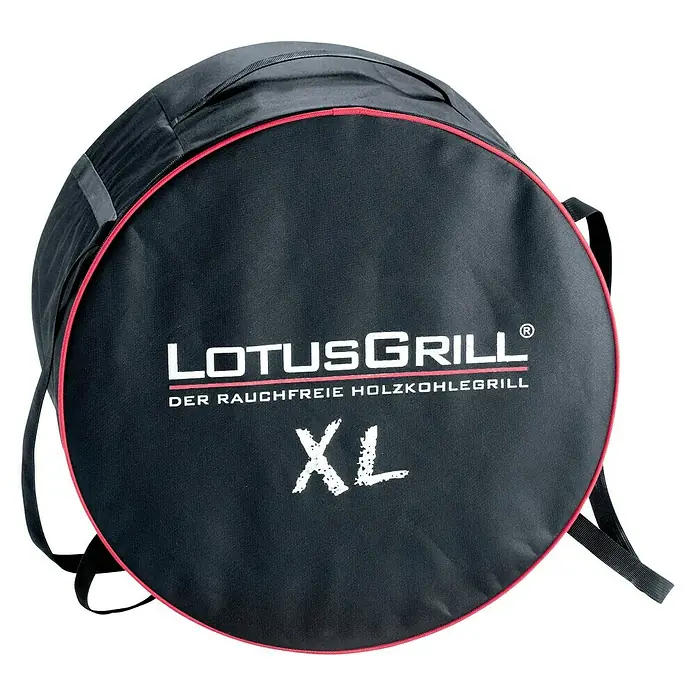 LotusGrill Barbacoa de carbón con poco humo XL - Rojo, Superficie parrilla: Ø 43 cm