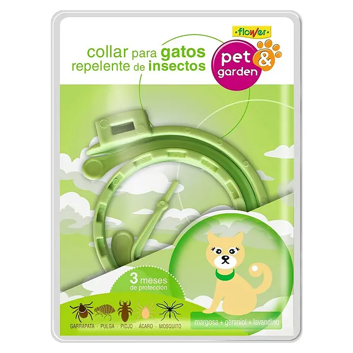 Flower Collar de gato Pipeta - Apto para: Gatos, Específico para: Repeler insectos - Vista frontal