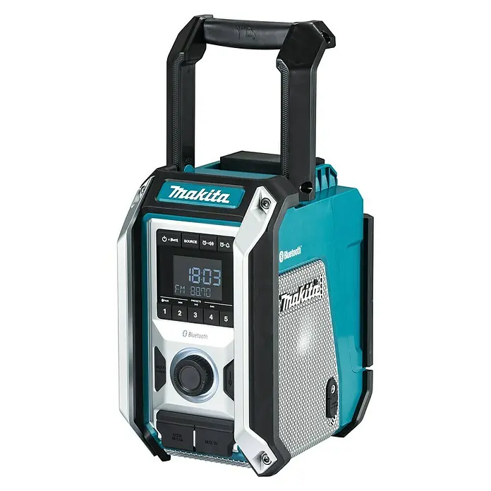 Makita Akku-Baustellenradio DMR114 - 12 V - 18 V, Ohne Akku, 87,5 - 108,0 kHz (FM) - Diagonale Ansicht