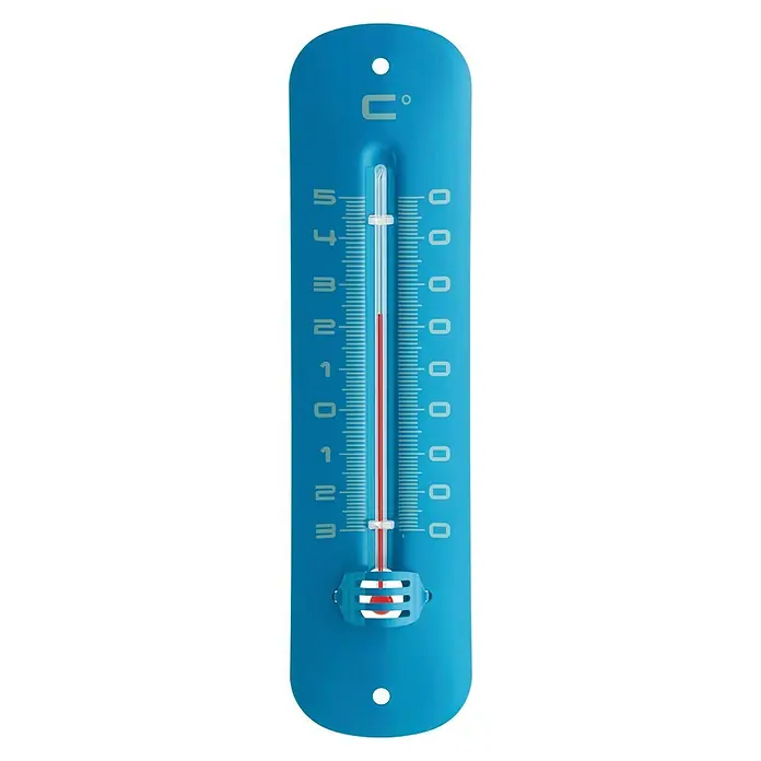 Termómetro para exterior atmosférico - L x An x Al: 1,3 x 5 x 19,2 cm, Metal, Azul