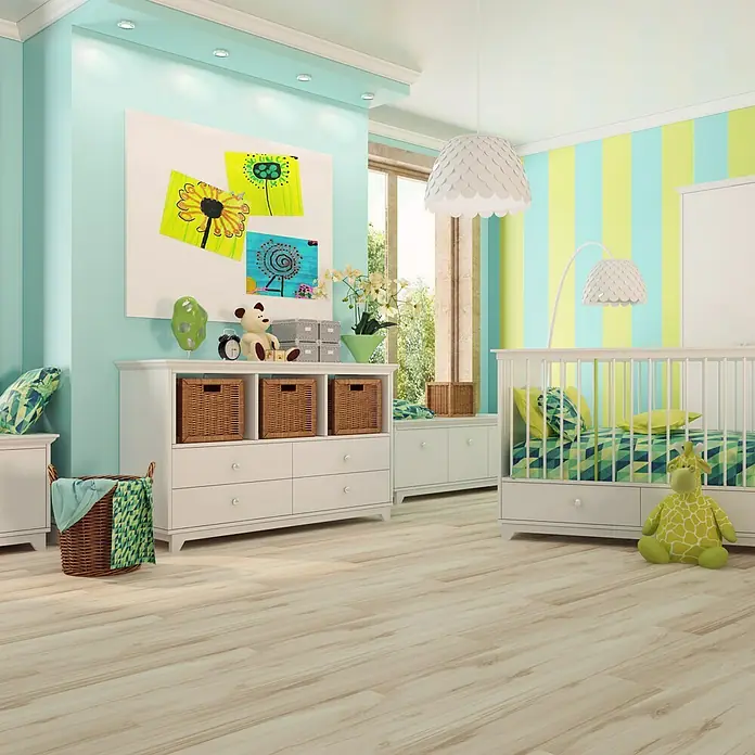 LOGOCLIC Laminado Roble Monik - 1.380 x 193 x 7 mm, AC3 - Foto ambiente