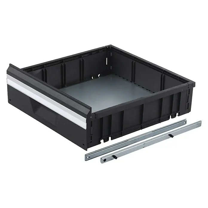 Wolfcraft Conjunto de cajones con guías M - Negro