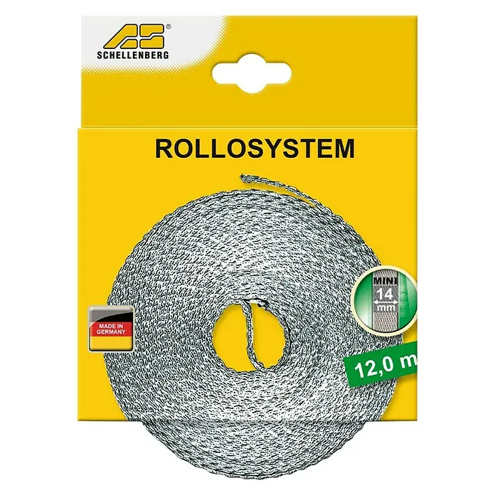 Schellenberg Cinta para persiana - Beige, Largo: 12 m, Anchura de la correa: 14 mm