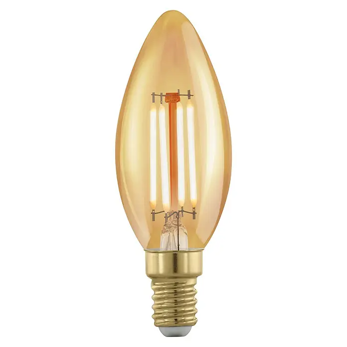 Eglo Bombilla LED Golden Age - E14, 4 W, 320 lm, Vela - Vista frontal