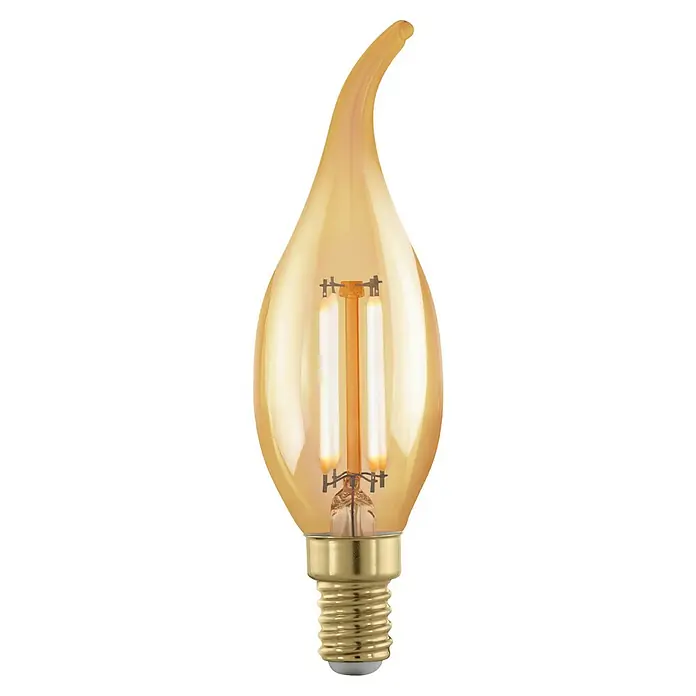 Eglo Bombilla LED Golden Age - E14, 4 W, 320 lm, Vela de la punta - Vista frontal