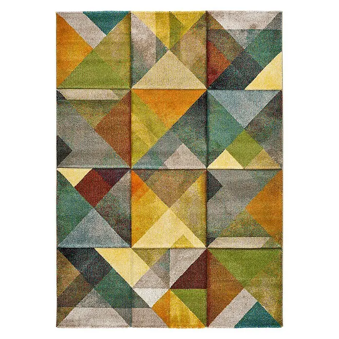 Alfombra de pelo corto Matrix - Multicolor, 120 x 170 cm - Vista superior