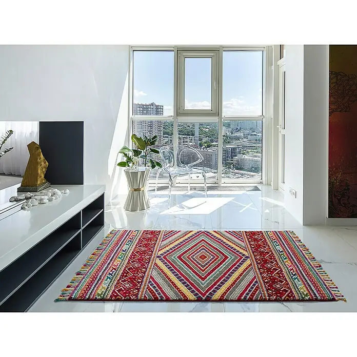 Alfombra de pelo corto Marakesh - Multicolor, 80 x 150 cm - Foto ambiente