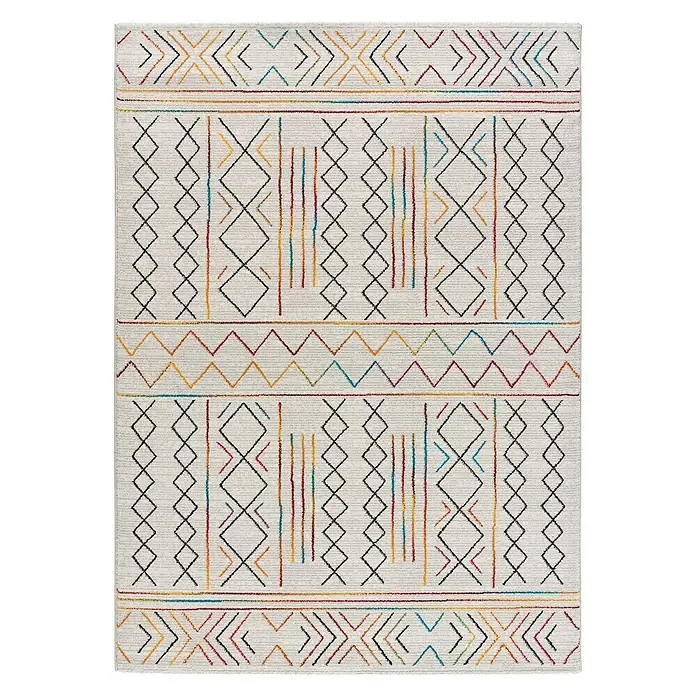 Alfombra de pelo corto Napoli - Beige, 140 x 200 cm - Vista superior
