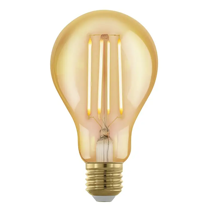 Eglo Bombilla LED Golden Age - Forma de pera, 4 W, E27, Blanco cálido, Ø x L: 7,5 x 13,3 cm - Vista frontal