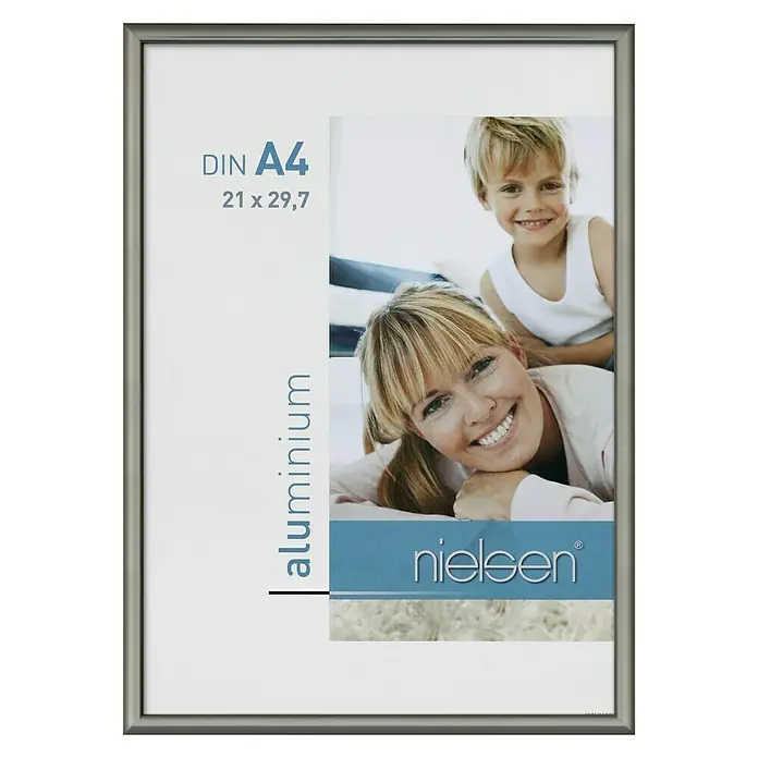 Nielsen Bilderrahmen Classic - Contrastgrau, 59,4 x 84,1 cm / DIN A1, Aluminium - Vorderansicht