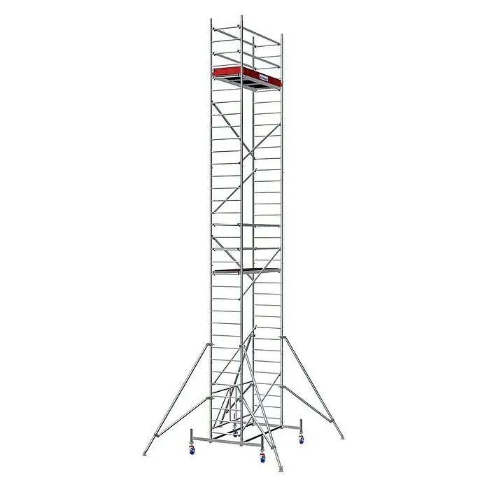 Krause ProTec XS Klappgerüst - Arbeitshöhe: 9,8 m, Bühnengröße: 1,2 m², Belastbarkeit Bühne: 240 kg - Linke Seitenansicht