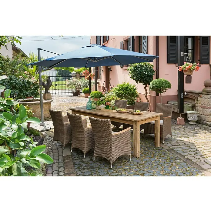 Sunfun Ligurien Schirmbezug - 350 cm, Blau - Stimmungsaufnahme