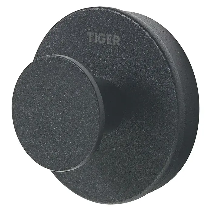 Tiger Urban Handdoekhaak - Zwart - Diagonaal zicht