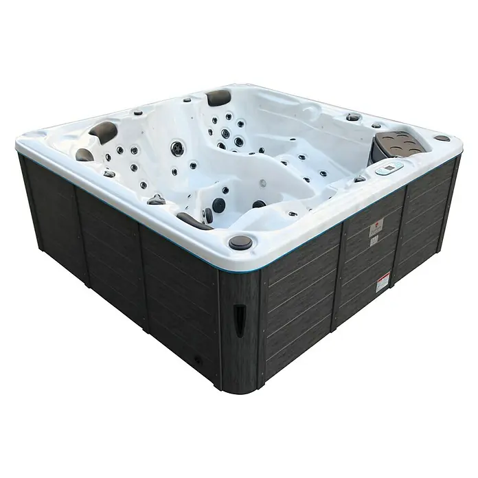 Denform Hidromasaje para exterior Colorado - 227 x 227 x 87 cm, 1.280 l, Apto para: 6 personas - Vista angular