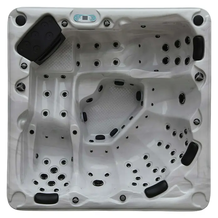 Denform Hidromasaje para exterior Colorado - 227 x 227 x 87 cm, 1.280 l, Apto para: 6 personas - Vista superior